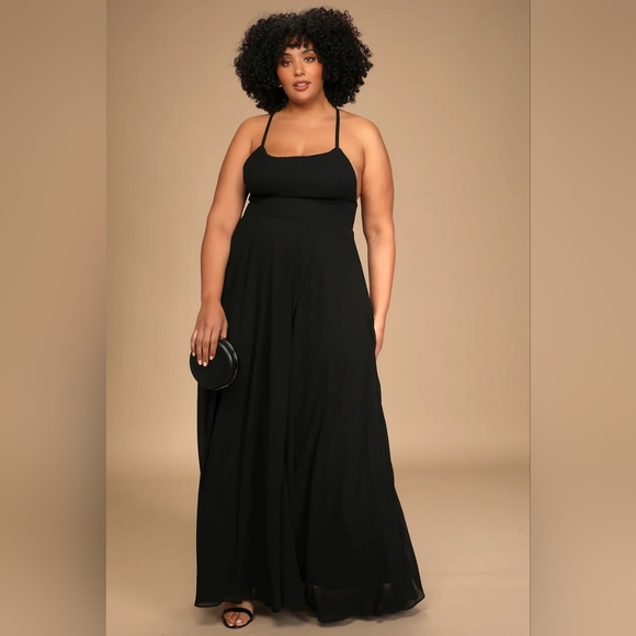 Dreamy Romance Black Backless Maxi Dress - Picture 7 of 10